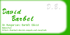 david barbel business card
